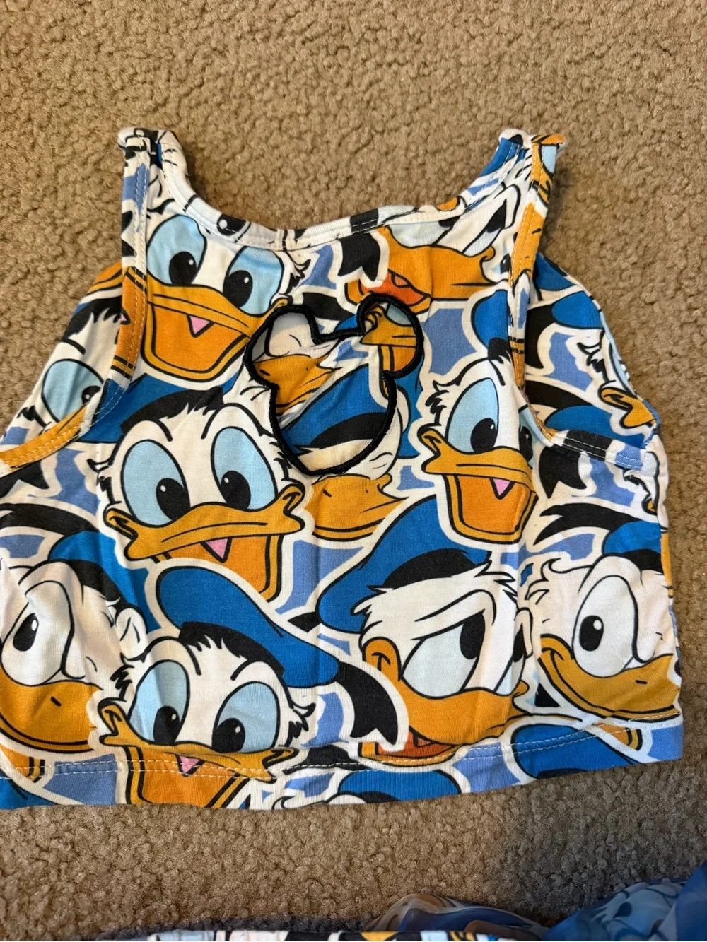 Donald Duck Blue Tulle Skirt & Crop Top Kids Costume- size 5T